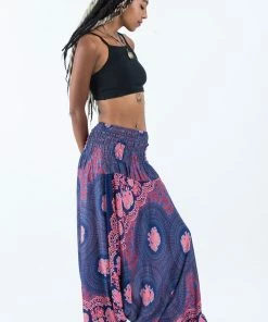 HaremPants.com Mandala Elephant Jumpsuit Elephant Pants In Blue