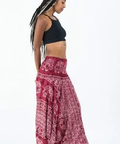 HaremPants.com Women's Marble Elephant Jumpsuit Elephant Pants In Red 10 HaremPants.com Women's Marble Elephant Jumpsuit Elephant Pants In Red