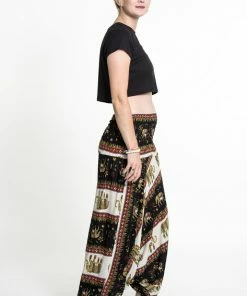 HaremPants.com Women's Elephant Bliss Jumpsuit Elephant Pants In Black