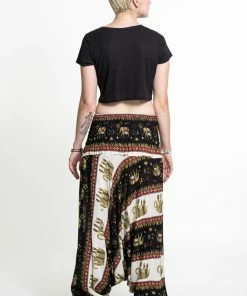 HaremPants.com Women's Elephant Bliss Jumpsuit Elephant Pants In Black