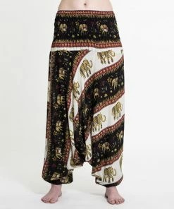 HaremPants.com Women's Elephant Bliss Jumpsuit Elephant Pants In Black