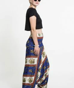 HaremPants.com Elephant Bliss Jumpsuit Elephant Pants In Blue