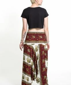HaremPants.com Women's Elephant Bliss Jumpsuit Elephant Pants In Red