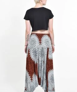 HaremPants.com Women's Marble Mandalas Jumpsuit Harem Pants In Brown