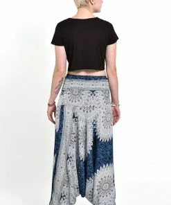 HaremPants.com Women's Marble Mandalas Jumpsuit Harem Pants In Indigo