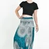 HaremPants.com Women's Marble Mandalas Jumpsuit Harem Pants In Turquoise