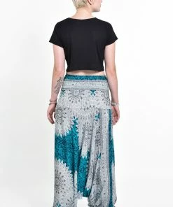 HaremPants.com Women's Marble Mandalas Jumpsuit Harem Pants In Turquoise