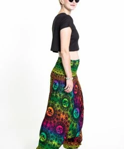 HaremPants.com Women's Rainbow Elephant Jumpsuit Elephant Pants In Green 8 HaremPants.com Women's Rainbow Elephant Jumpsuit Elephant Pants In Green