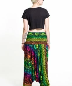 HaremPants.com Women's Rainbow Elephant Jumpsuit Elephant Pants In Green 9 HaremPants.com Women's Rainbow Elephant Jumpsuit Elephant Pants In Green