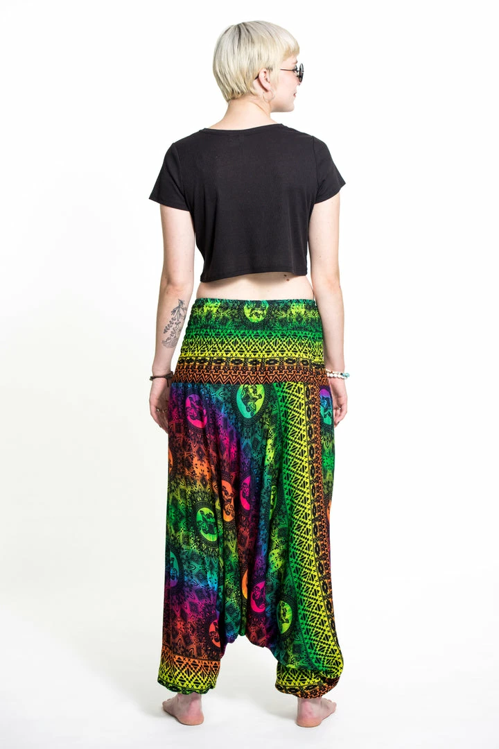 HaremPants.com Women's Rainbow Elephant Jumpsuit Elephant Pants In Green 6 HaremPants.com Women's Rainbow Elephant Jumpsuit Elephant Pants In Green