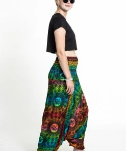 HaremPants.com Rainbow Elephant Jumpsuit Elephant Pants In Orange