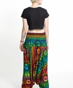 HaremPants.com Rainbow Elephant Jumpsuit Elephant Pants In Orange