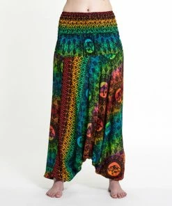 HaremPants.com Rainbow Elephant Jumpsuit Elephant Pants In Orange
