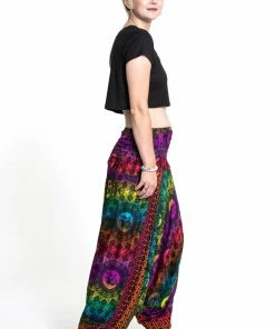 HaremPants.com Women's Rainbow Elephant Jumpsuit Elephant Pants In Purple