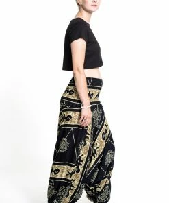 HaremPants.com Turtle Print Jumpsuit Harem Pants In Gold Women's 9 HaremPants.com Turtle Print Jumpsuit Harem Pants In Gold Women's