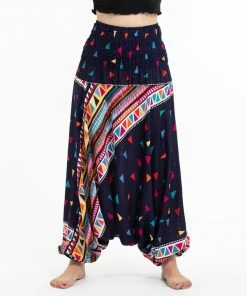 HaremPants.com Triangles Jumpsuit Harem Pants In Navy