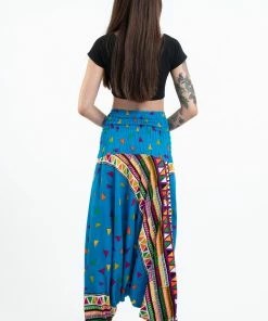 HaremPants.com Triangles Jumpsuit Harem Pants In Ocean Blue