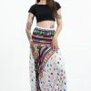 HaremPants.com Triangles Jumpsuit Harem Pants In White Women's