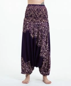 HaremPants.com Vines Jumpsuit Harem Pants In Purple Women's
