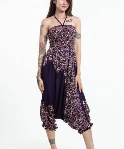 HaremPants.com Vines Jumpsuit Harem Pants In Purple Women's