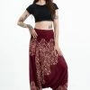 HaremPants.com Vines Jumpsuit Harem Pants In Red Women's