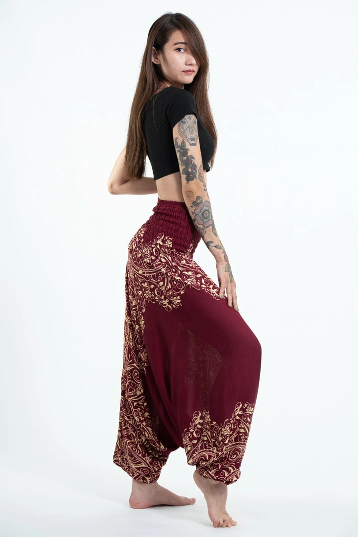 HaremPants.com Vines Jumpsuit Harem Pants In Red Women's 5 HaremPants.com Vines Jumpsuit Harem Pants In Red Women's