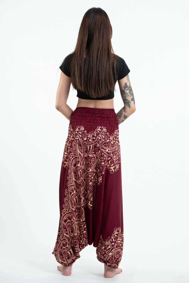 HaremPants.com Vines Jumpsuit Harem Pants In Red Women's 6 HaremPants.com Vines Jumpsuit Harem Pants In Red Women's