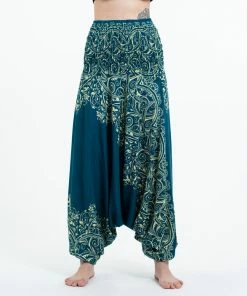 HaremPants.com Women's Vines Jumpsuit Harem Pants In Turquoise