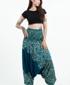 HaremPants.com Women's Vines Jumpsuit Harem Pants In Turquoise