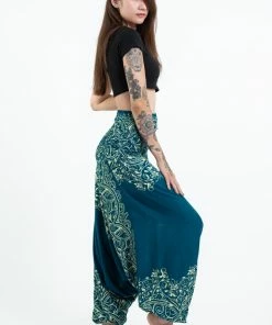 HaremPants.com Women's Vines Jumpsuit Harem Pants In Turquoise