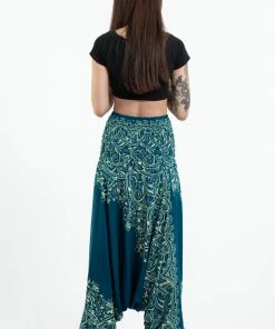 HaremPants.com Women's Vines Jumpsuit Harem Pants In Turquoise