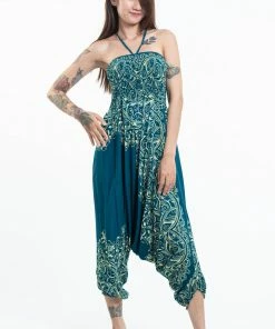 HaremPants.com Women's Vines Jumpsuit Harem Pants In Turquoise