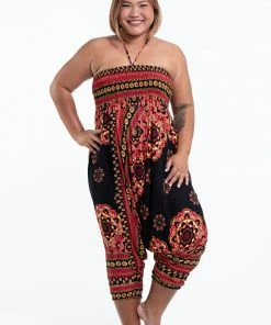 HaremPants.com Plus Size Lotus Mandalas Drop Crotch Women's Harem Pants In Black 11 HaremPants.com Plus Size Lotus Mandalas Drop Crotch Women's Harem Pants In Black