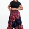 HaremPants.com Plus Size Lotus Mandalas Drop Crotch Women's Harem Pants In Navy