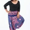 HaremPants.com Plus Size Mandala Elephant Drop Crotch Women's Elephant Pants In Blue