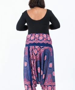 HaremPants.com Plus Size Mandala Elephant Drop Crotch Women's Elephant Pants In Blue 11 HaremPants.com Plus Size Mandala Elephant Drop Crotch Women's Elephant Pants In Blue