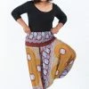 HaremPants.com Plus Size Mandala Elephant Drop Crotch Women's Elephant Pants In Bronze