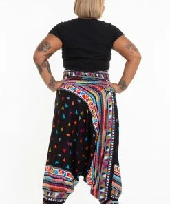 HaremPants.com Plus Size Triangles Drop Crotch Women's Harem Pants In Black 9 HaremPants.com Plus Size Triangles Drop Crotch Women's Harem Pants In Black