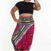 HaremPants.com Plus Size Triangles Drop Crotch Women's Harem Pants In Pink