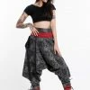 HaremPants.com Paisley Thai Hill Tribe Fabric Women's Harem Pants With Ankle Straps