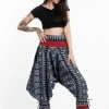 HaremPants.com Traditional Prints Thai Hill Tribe Fabric Women's Harem Pants With Ankle Straps