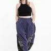 HaremPants.com Women's Stone Washed Patchwork Women Unisex Pants In Blue