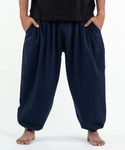 HaremPants.com Plus Size Genie Women's Cotton Harem Pants In Navy