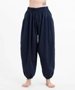 HaremPants.com Genie Women's Cotton Harem Pants In Navy