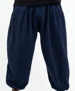 HaremPants.com Plus Size Genie Women's Cotton Harem Pants In Navy