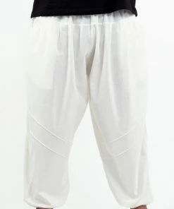 HaremPants.com Plus Size Genie Women's Cotton Harem Pants In White
