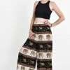 HaremPants.com Women's Elephant Bliss Palazzo Style Elephant Pants In Black