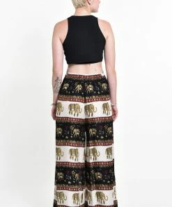 HaremPants.com Women's Elephant Bliss Palazzo Style Elephant Pants In Black