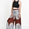 HaremPants.com Women's Marble Mandalas Palazzo Style Harem Pants In Brown