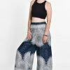 HaremPants.com Women's Marble Mandalas Palazzo Style Harem Pants In Indigo